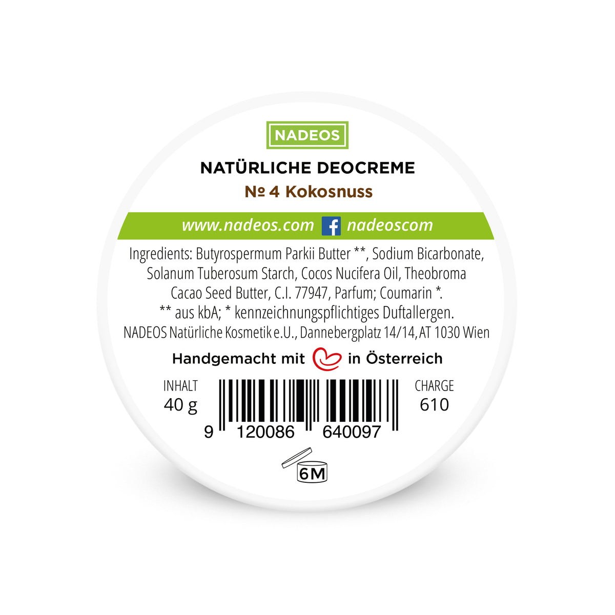 NADEOS Deocreme Nr.4 Kokosnuss